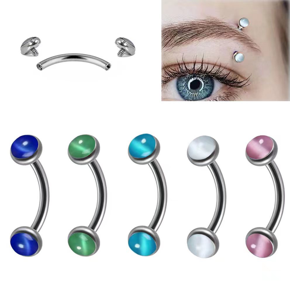 Eyebrow Curved Barbell - 1 قطعة الحاجب ثقب الموز شكل
