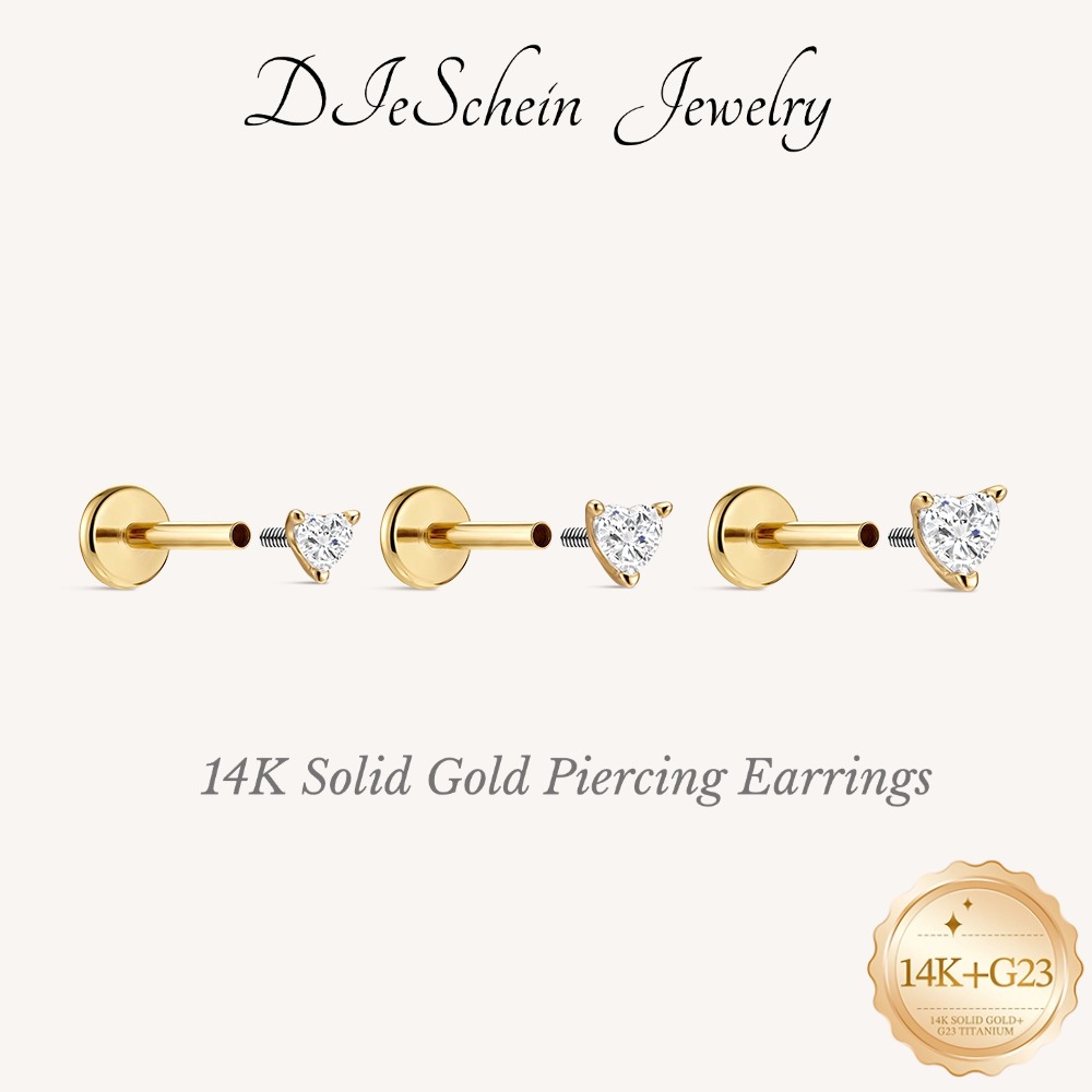Body Jewelry Flat Back - أقراط دي شاين من الذهب الخالص