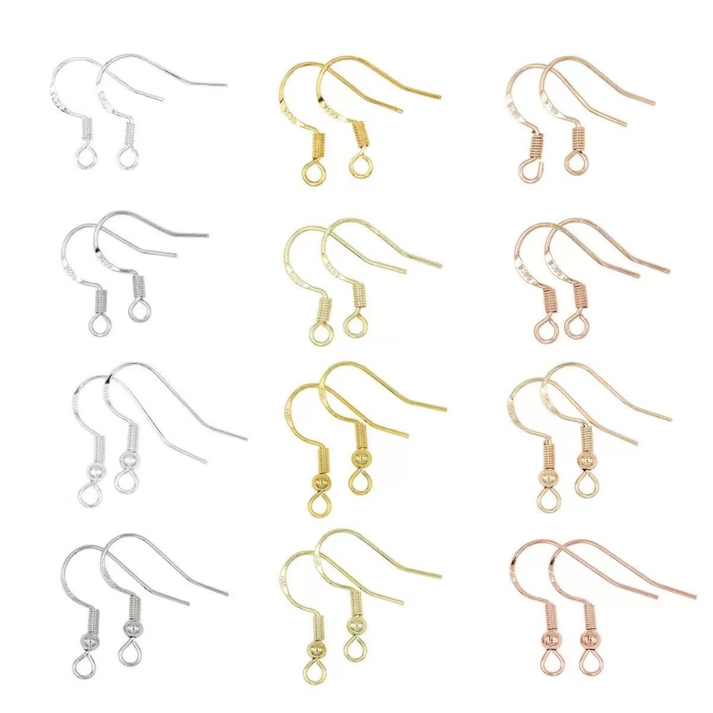 Body Jewelry Top - خطافات أقراط مطلية بالذهب 100 قطعة،
