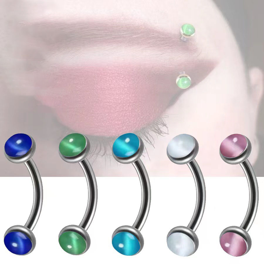 1 قطعة الحاجب ثقب الموز شكل أو - مراجعة Eyebrow Curved Barbell وسعره