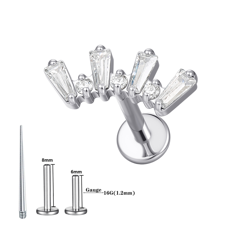 قطعة واحدة من مجوهرات ثقب الأذ - مراجعة Body Jewelry Flat Back وسعره