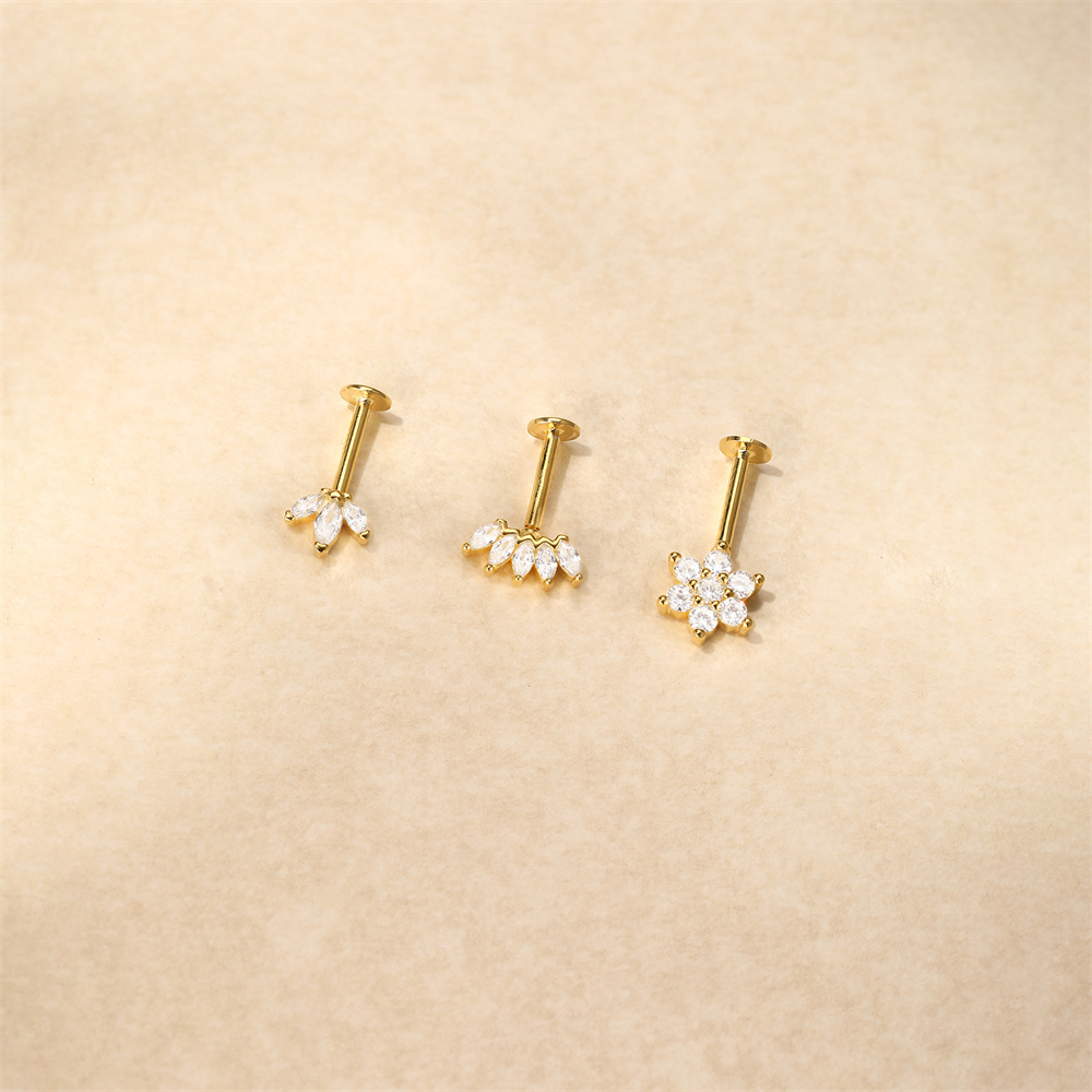 مساعد 925 فضة القرط للنساء شقة - مراجعة Body Jewelry Flat Back وسعره