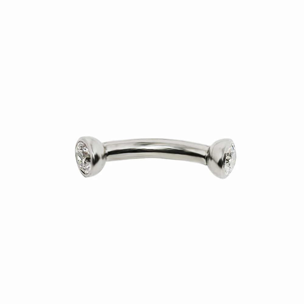 F136 التيتانيوم الثقب الحاجب ا - مراجعة Eyebrow Curved Barbell وسعره