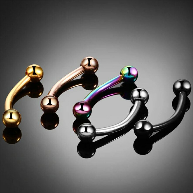 الصلب الحاجب الموز ثقب الدائري - مراجعة Eyebrow Curved Barbell وسعره