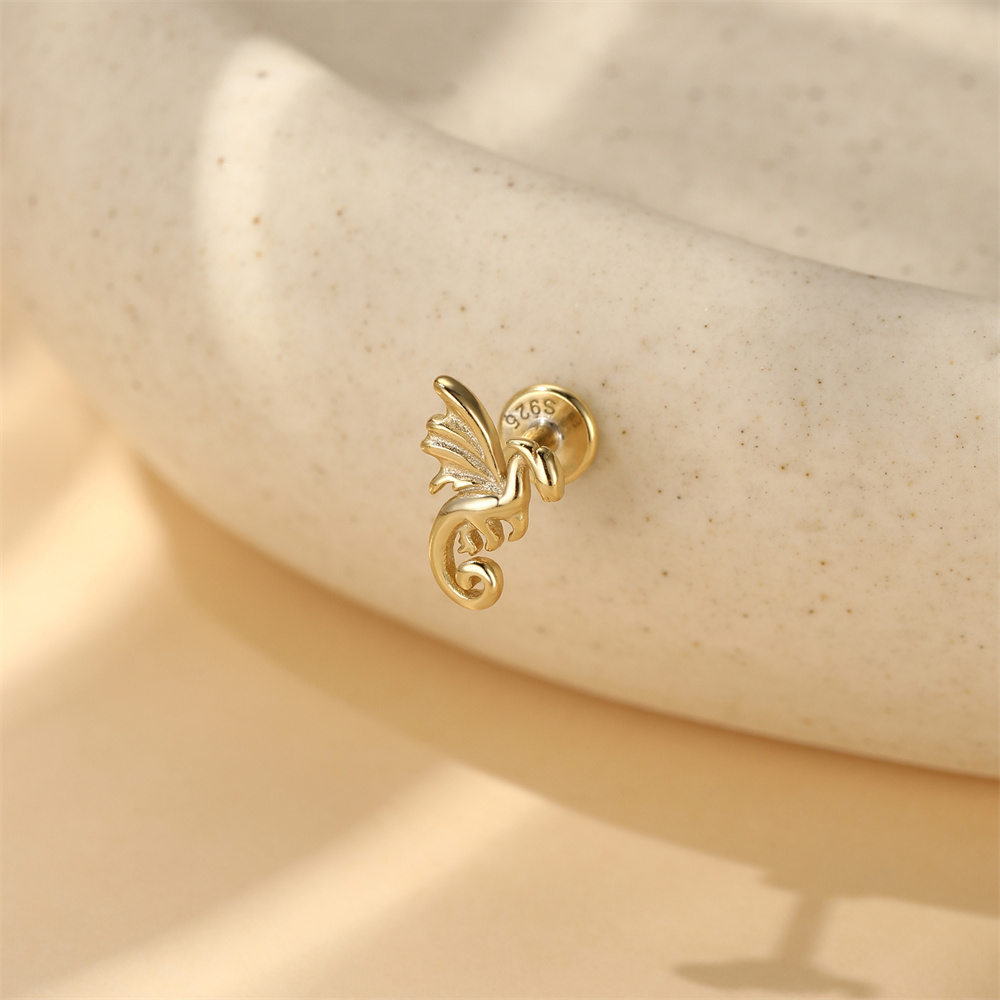 أقراط أذن من الفضة الإسترلينية - مراجعة Body Jewelry Flat Back وسعره
