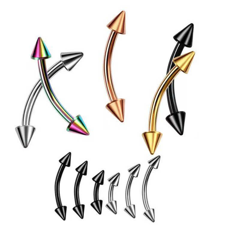 2 قطعة التيتانيوم الصلب الحاجب - مراجعة Eyebrow Curved Barbell وسعره