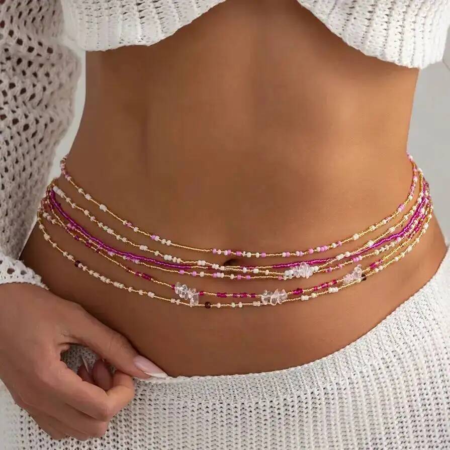 مجموعة من 6 قطع سلاسل خصر بوهي - مراجعة Body Jewelry Women وسعره